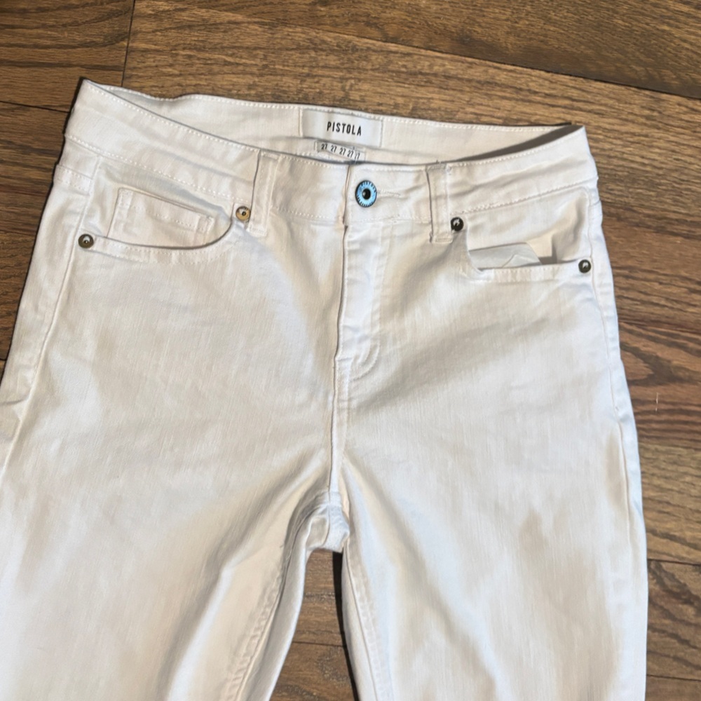 PISTOLA Jennifer Oslo White Denim Midrise Skinny Jeans Women's Size 27 - Picture 6 of 12